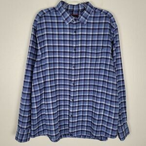 UNTUCKit Size XXL Button Up Shirt Long Sleeve Soft Lightweight Flannel Blue